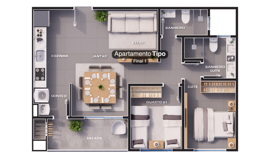 Apartamento Tipo F1